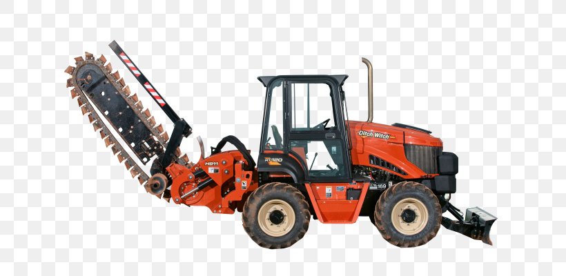 TUFFMAN Equipment & Supply Trencher Ditch Witch Heavy Machinery, PNG, 654x400px, Trencher, Agricultural Machinery, Augers, Bulldozer, Chain Download Free