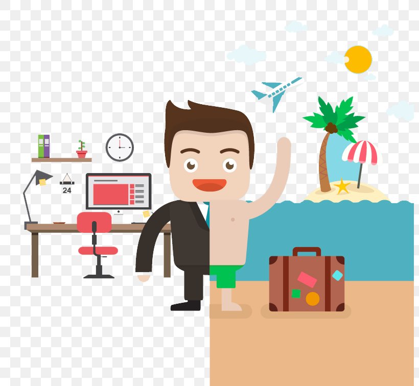 Vacation Illustration, PNG, 800x756px, Vacation, Art, Business, Businessperson, Cartoon Download Free
