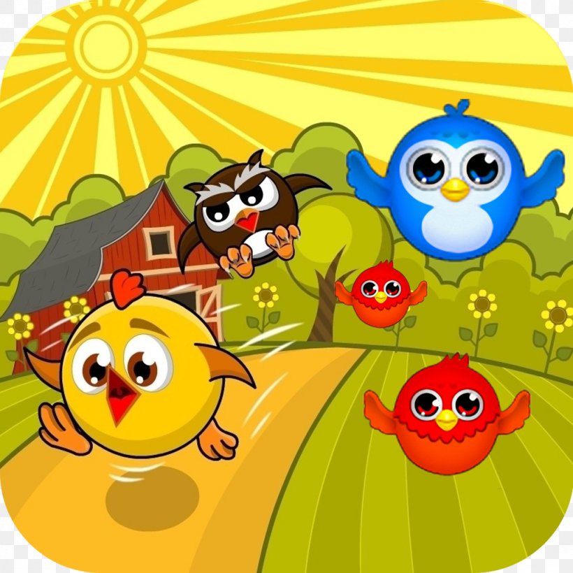 Video Game Apple Run 3D ! Colin McRae: Dirt Chicken, PNG, 1024x1024px, Game, Adventure Game, Art, Beak, Bird Download Free