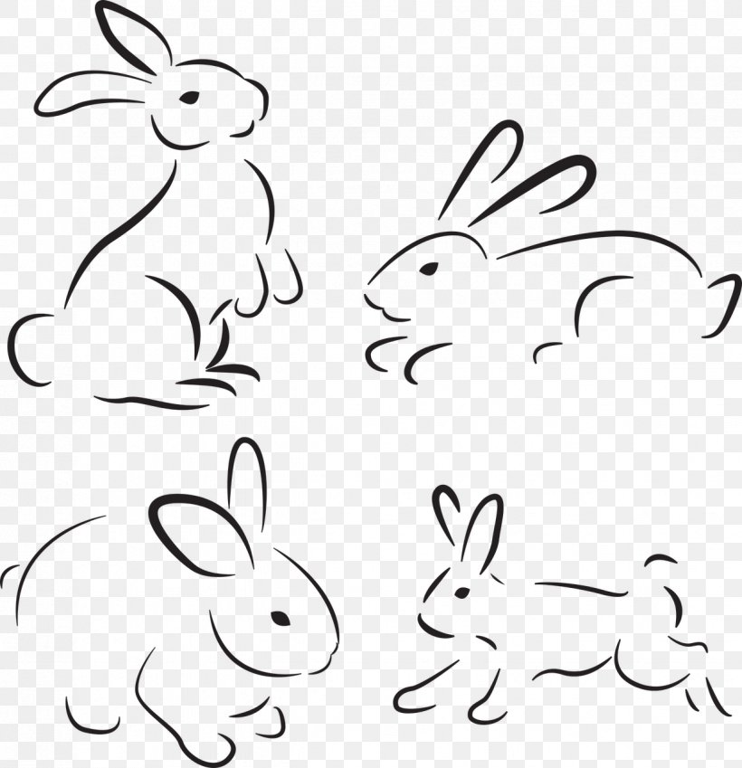 Domestic Rabbit Hare Drawing Clip Art, PNG, 1236x1280px, Domestic Rabbit, Animal, Art, Black, Black And White Download Free