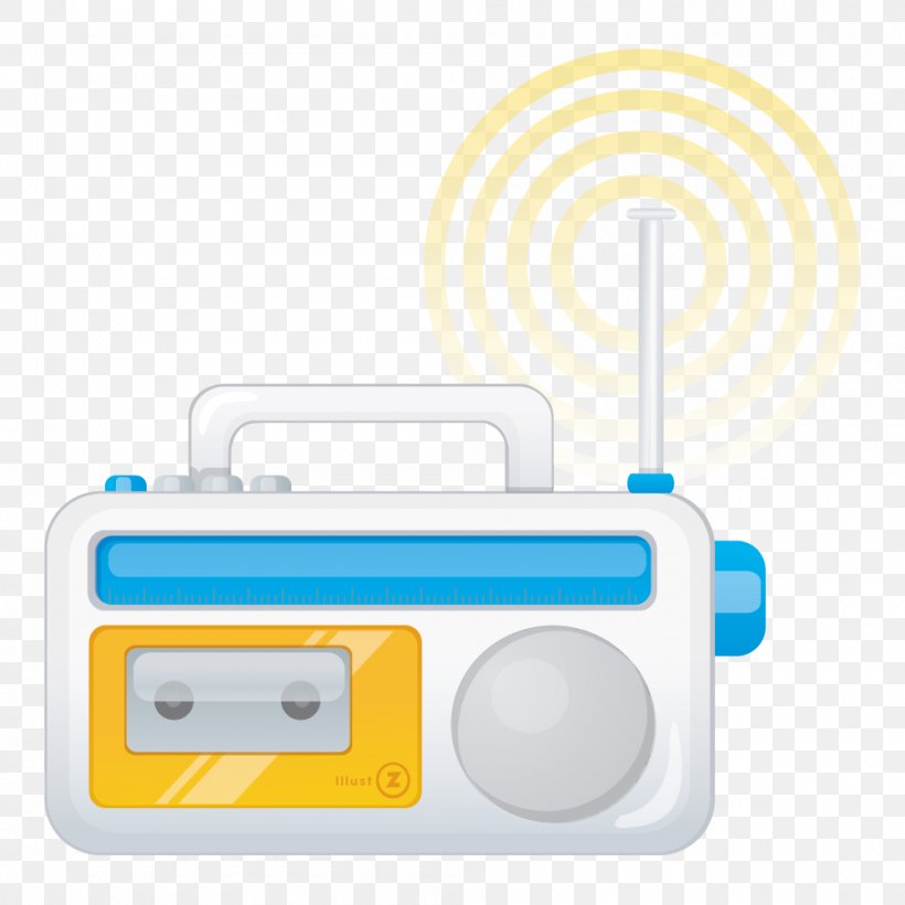 Radio Broadcasting Euclidean Vector, PNG, 1000x1000px, Radio, Artworks, Broadcasting, Electronics, Element Download Free