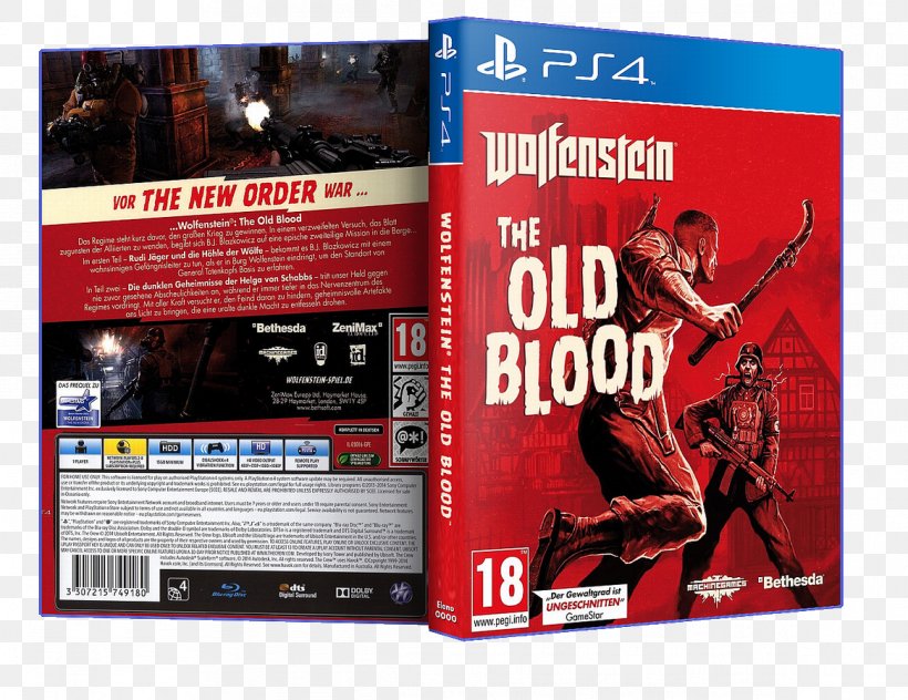 Wolfenstein: The Old Blood Wolfenstein II: The New Colossus PlayStation 4 Video Game, PNG, 1166x900px, Wolfenstein The Old Blood, Advertising, Amazoncom, Bethesda Softworks, Bj Blazkowicz Download Free