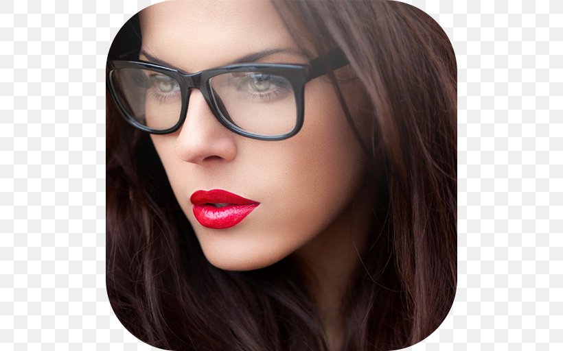Glasses Contact Lenses Eyewear Clothing, PNG, 512x512px, Glasses, Beauty, Brown Hair, Cheek, Chin Download Free