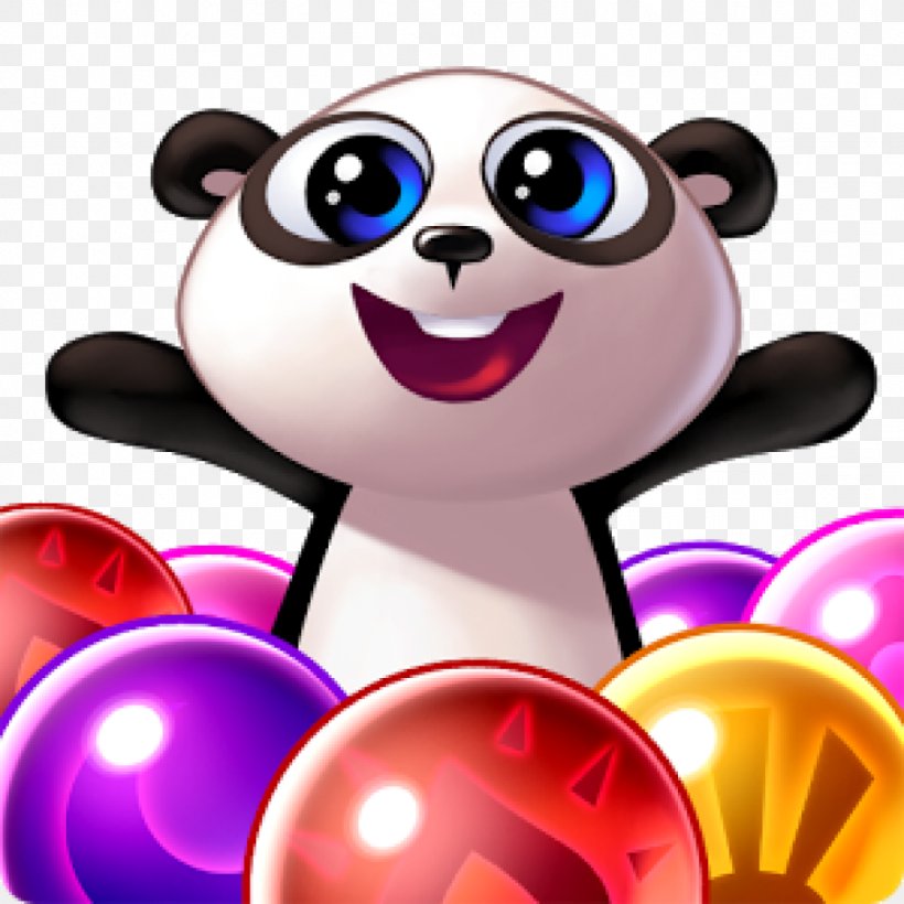 Panda Pop Giant Panda PoP BuBBles Android Shoot The Bubbles, PNG, 1024x1024px, Watercolor, Cartoon, Flower, Frame, Heart Download Free