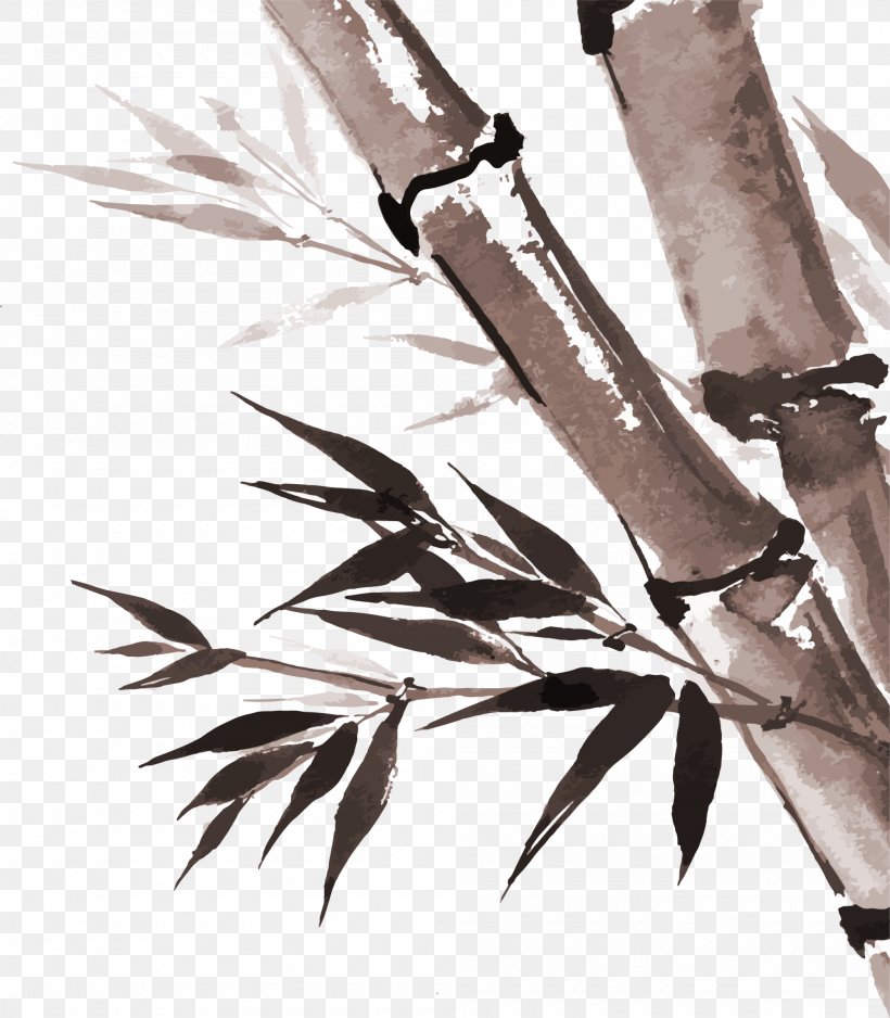 Chinese Painting Ink Wash Painting Landscape Painting, PNG, 2000x2290px, Chinese Painting, Art, Bamboo Painting, Black And White, Branch Download Free