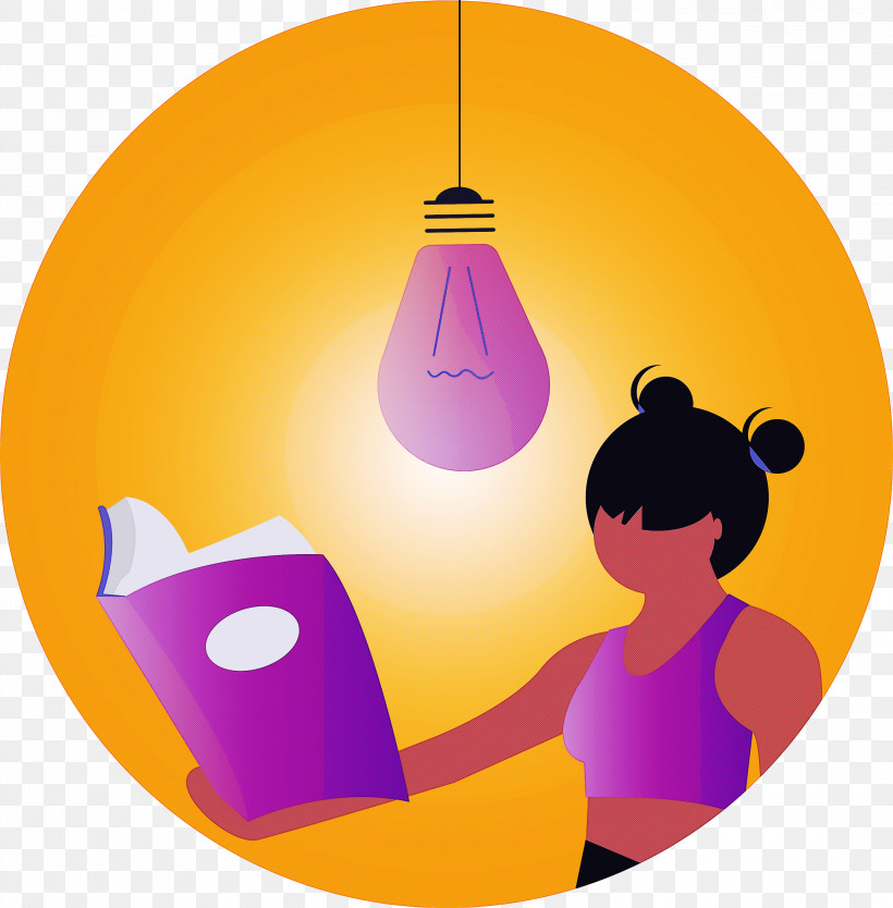 Girl Book Reading, PNG, 2947x3000px, Girl, Book, Circle, Purple, Reading Download Free