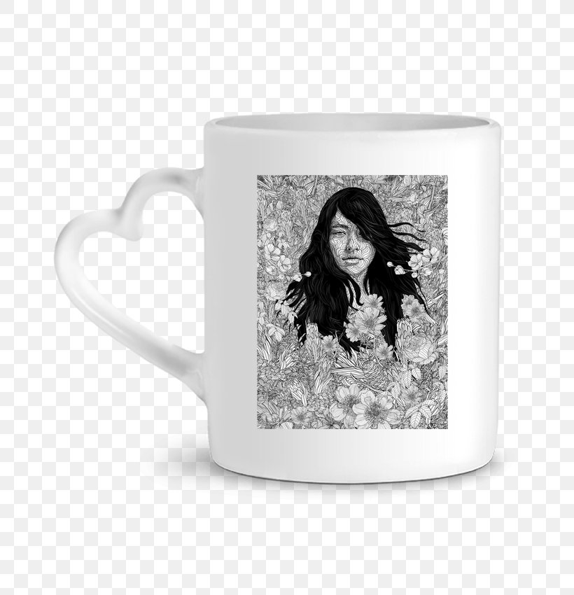 Mug Coffee Cup Ceramic T-shirt Tea, PNG, 690x850px, Mug, Black And White, Cap, Ceramic, Clothing Accessories Download Free