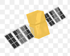 Icon - Yellow Satellite In Space PNG