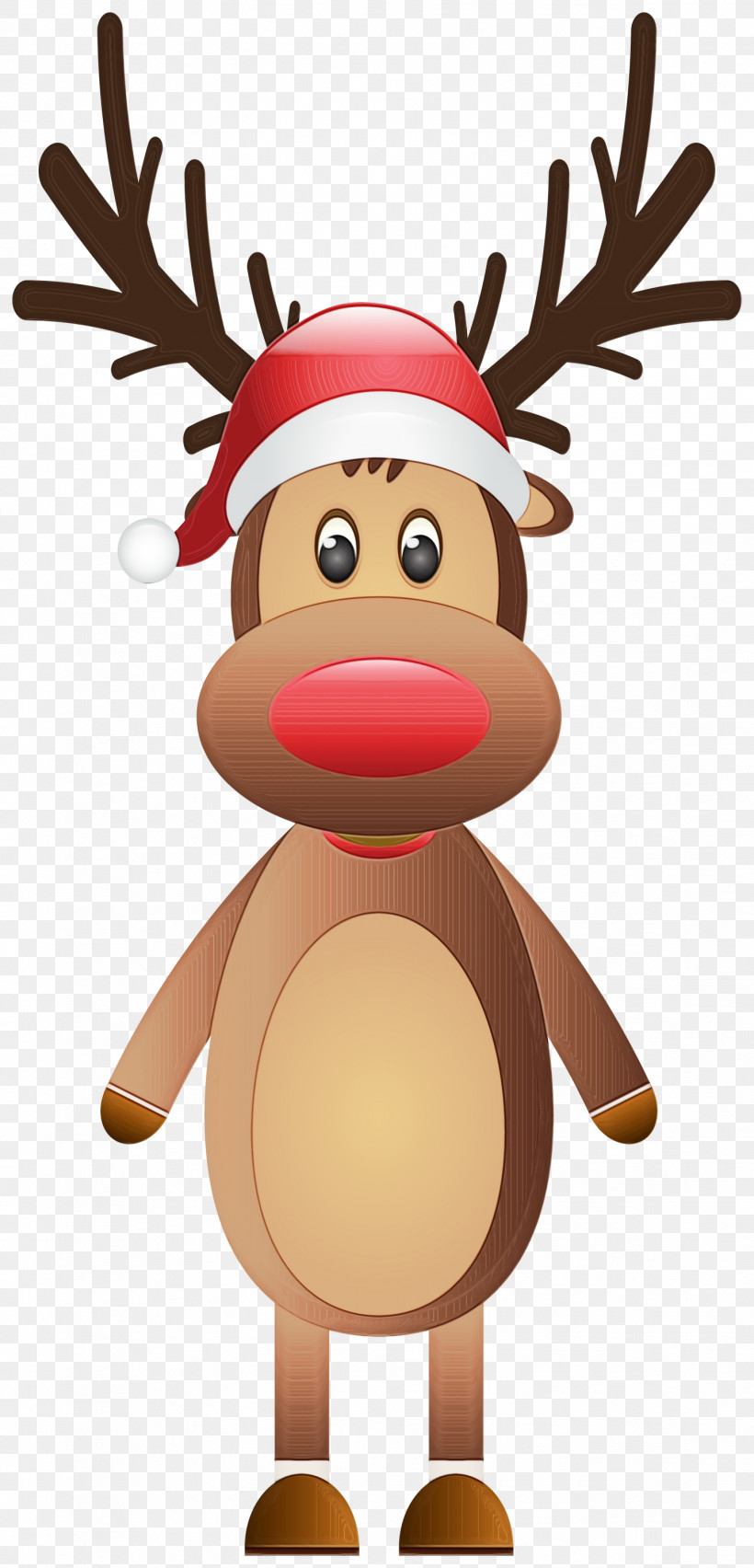 Reindeer, PNG, 1443x3000px, Watercolor, Cartoon, Christmas, Deer, Fawn Download Free