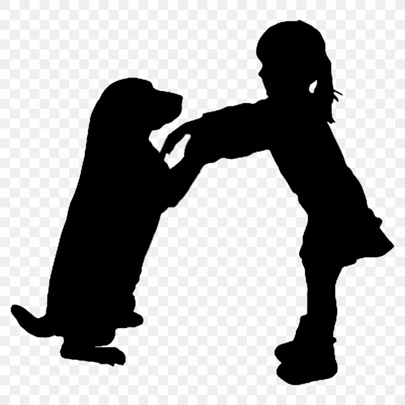 Dog Child Silhouette, PNG, 1024x1024px, Dog, Aggression, Black, Black And White, Child Download Free