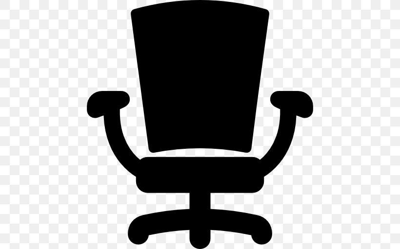 Office & Desk Chairs Clip Art, PNG, 512x512px, Chair, Black And White, Furniture, Interior Design Services, Logo Download Free