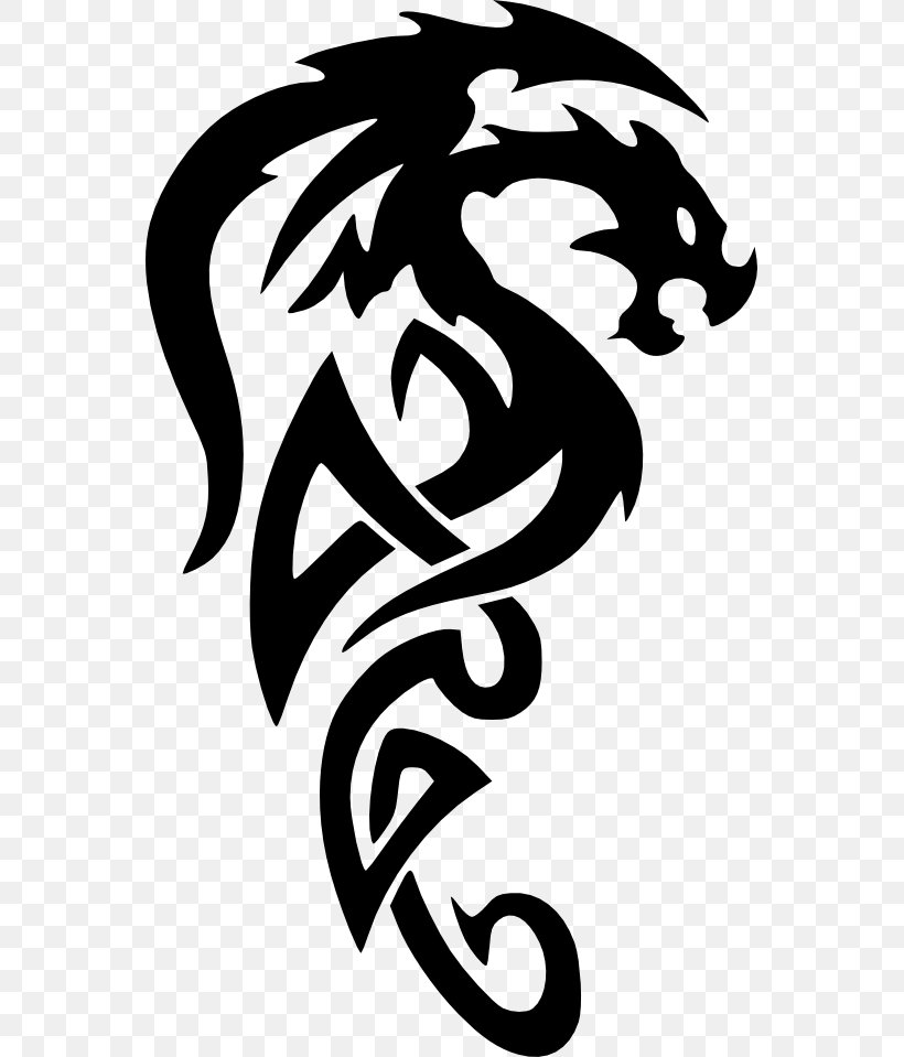 Tattoo Clip Art, PNG, 555x959px, Tattoo, Art, Black And White, Document, Dragon Download Free
