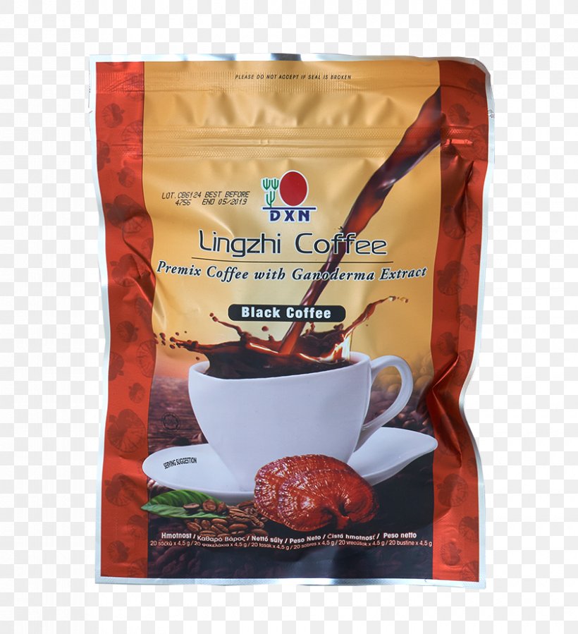Instant Coffee Lingzhi Mushroom Tea Coffee Bean, PNG, 840x921px, Coffee, Arabica Coffee, Coffee Bean, Drink, Dxn Download Free