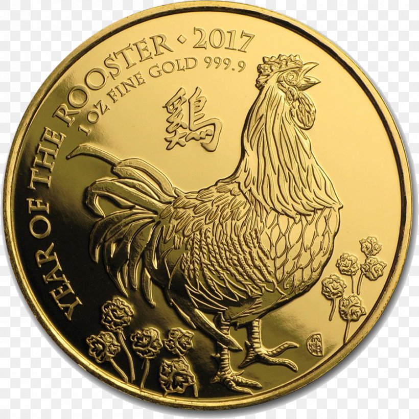 Royal Mint Gold Coin Lunar Series The Queen's Beasts Bullion Coin, PNG, 900x900px, Royal Mint, Bird, Britannia, Bullion Coin, Chicken Download Free