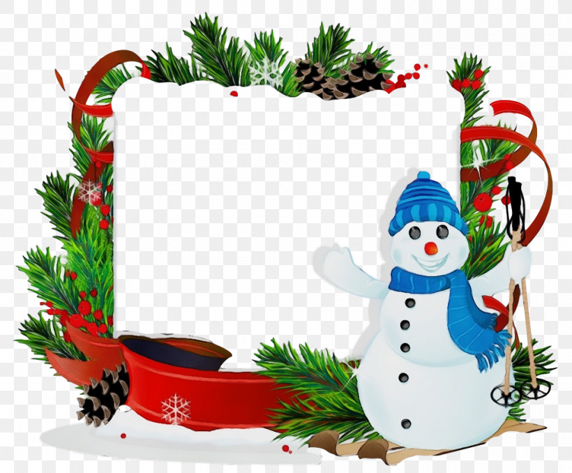 Snowman, PNG, 1000x827px, Watercolor, Christmas, Colorado Spruce, Conifer, Fir Download Free