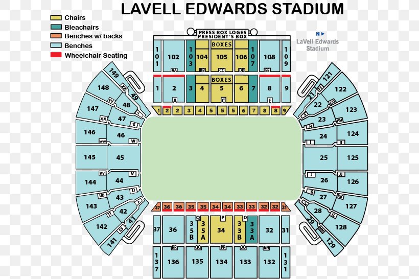 LaVell Edwards Stadium Marriott Center BYU Cougars Football ...