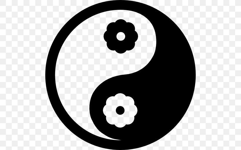 Yin And Yang Symbol Emoticon, PNG, 512x512px, Yin And Yang, Area, Avatar, Black, Black And White Download Free
