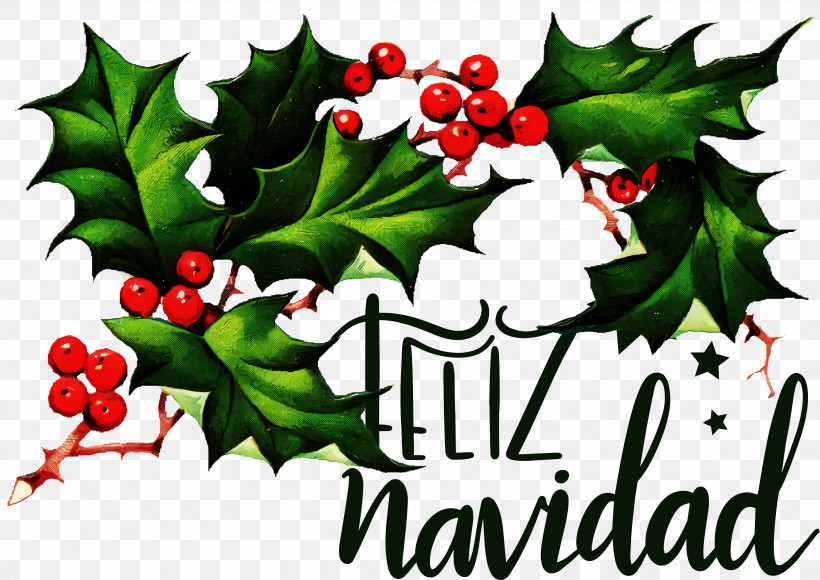 Feliz Navidad Merry Christmas, PNG, 3000x2123px, Feliz Navidad, Cartoon, Holly, Merry Christmas, Mistletoe Download Free