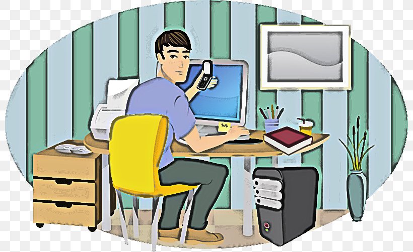Cartoon Job Furniture Computer Desk Desk, PNG, 800x502px, Cartoon, Computer Desk, Desk, Employment, Furniture Download Free