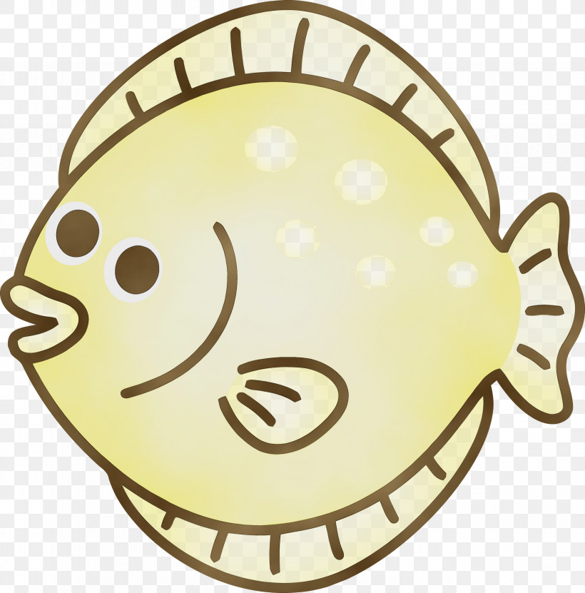 Yellow Cartoon Fish Fish Porcupine Fishes, PNG, 2959x3000px, Flounder, Cartoon, Cartoon Flounder, Fish, Paint Download Free