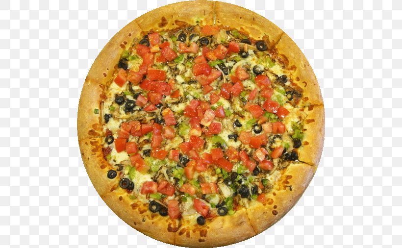 California-style Pizza Sicilian Pizza Vegetarian Cuisine Big Nick's Pizza, PNG, 506x506px, Californiastyle Pizza, American Food, California Style Pizza, Cuisine, Delivery Download Free