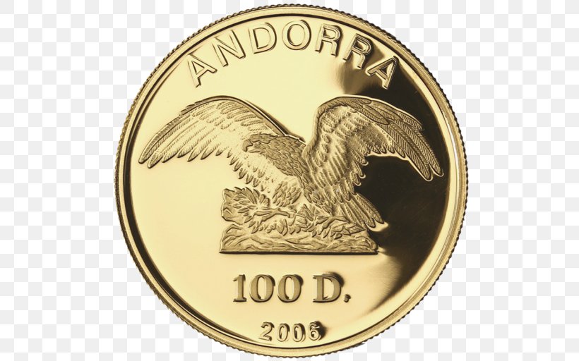 Coin Andorra Eagle Gold Wikipedia Png 512x512px Coin