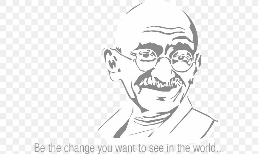 Clip Art India Illustration Gandhi Jayanti Person, PNG, 600x490px, India, Art, Artwork, Black And White, Drawing Download Free