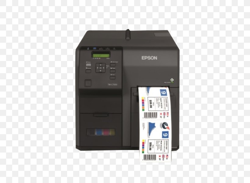 Label Printer Epson ColorWorks TM-C7500, PNG, 600x600px, Label Printer, Color, Color Printing, Druckkopf, Electronic Device Download Free