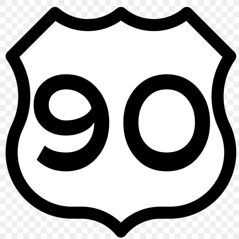 U.S. Route 66 U.S. Route 95 US Numbered Highways US Interstate Highway System Symbol, PNG, 1024x1024px, Us Route 66, Area, Black, Black And White, Highway Download Free