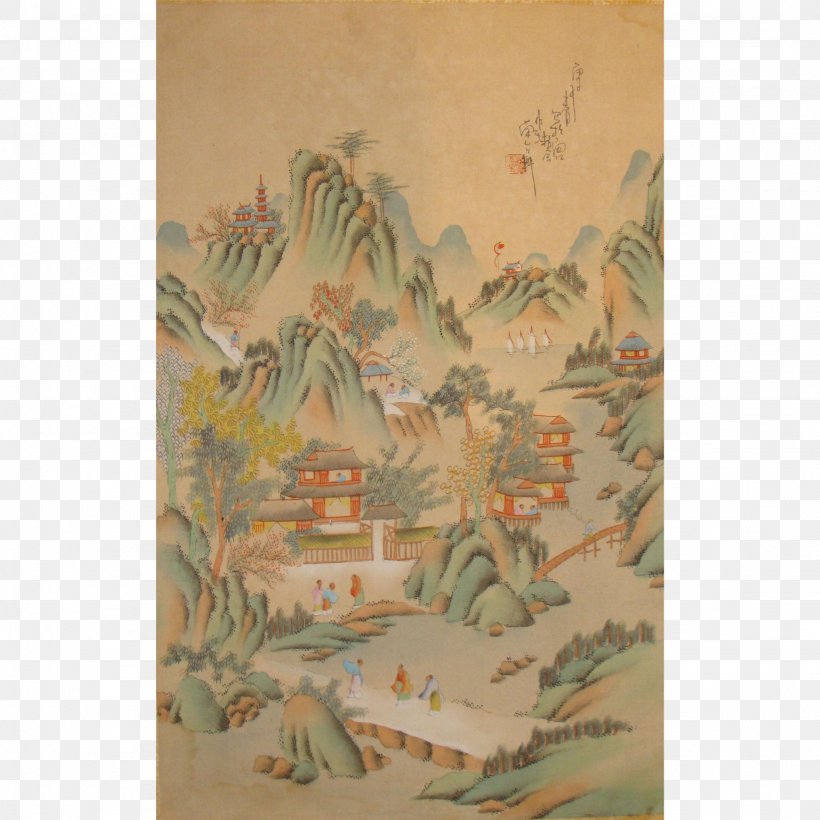 Landscape Painting Art Silk Painting Chinese Painting, PNG, 2048x2048px, Painting, Art, Art Museum, Asian Art, Brush Download Free