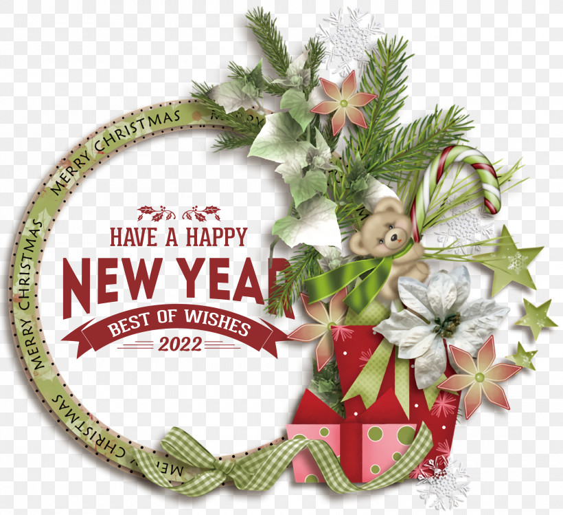 Happy New Year 2022 2022 New Year 2022, PNG, 3000x2741px, Bauble, Christmas Card, Christmas Day, Christmas Decoration, Christmas Tree Download Free
