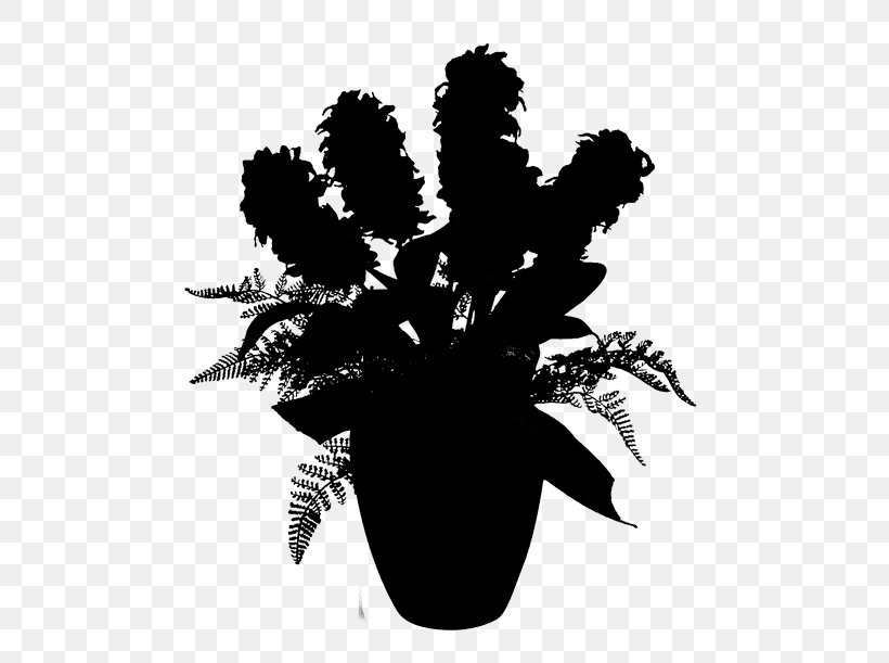 Leaf Flowering Plant Silhouette Tree, PNG, 500x611px, Leaf, Blackandwhite, Botany, Fern, Flower Download Free