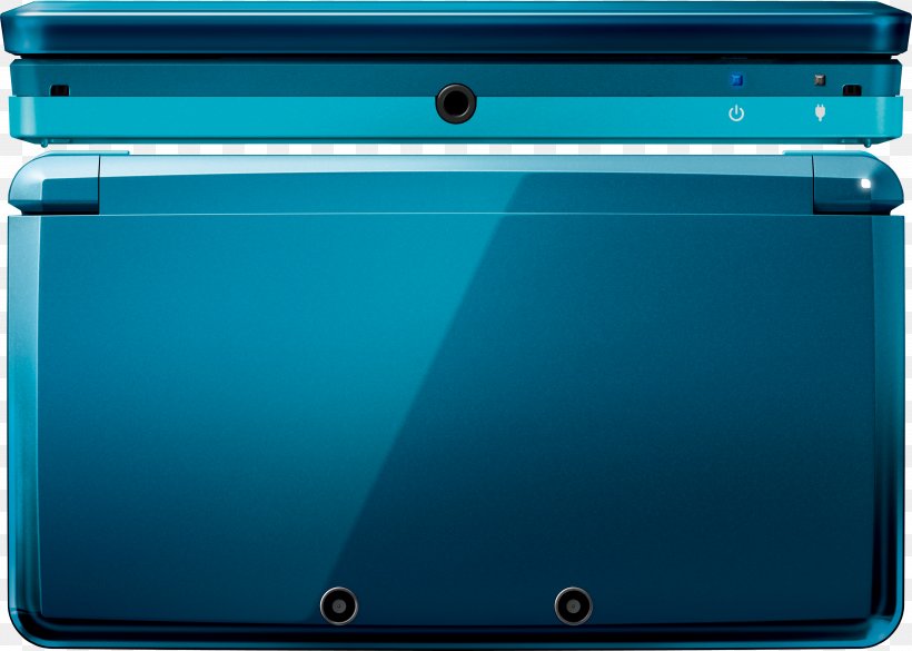 Nintendo 3DS Video Game Consoles Handheld Game Console Electronic Entertainment Expo, PNG, 3758x2684px, Nintendo 3ds, Aqua, Blue, Electric Blue, Electronic Entertainment Expo Download Free