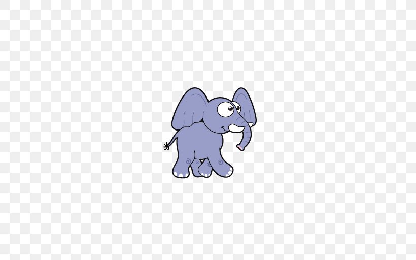 Indian Elephant Cartoon Illustration, PNG, 512x512px, Indian Elephant, All Caps, Animal, Blue, Cartoon Download Free