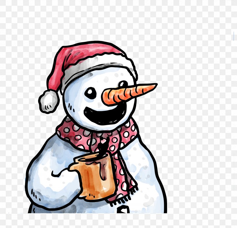 Snowman Christmas Download, PNG, 2508x2415px, Snowman, Art, Beak, Bird, Cartoon Download Free