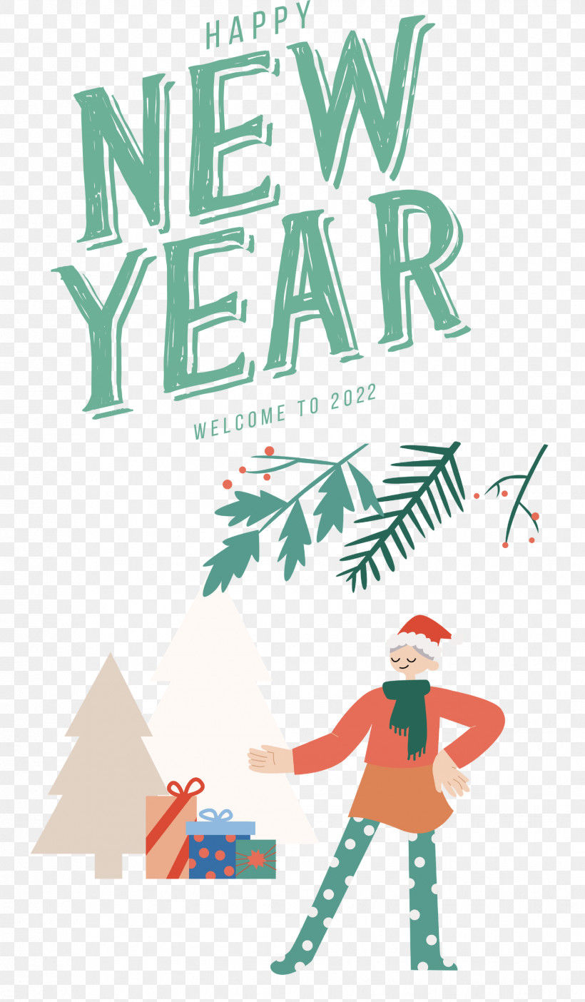 Happy New Year 2022 2022 New Year 2022, PNG, 1752x3000px, 2018, Christmas Day, Creative Work, Drawing, Line Download Free