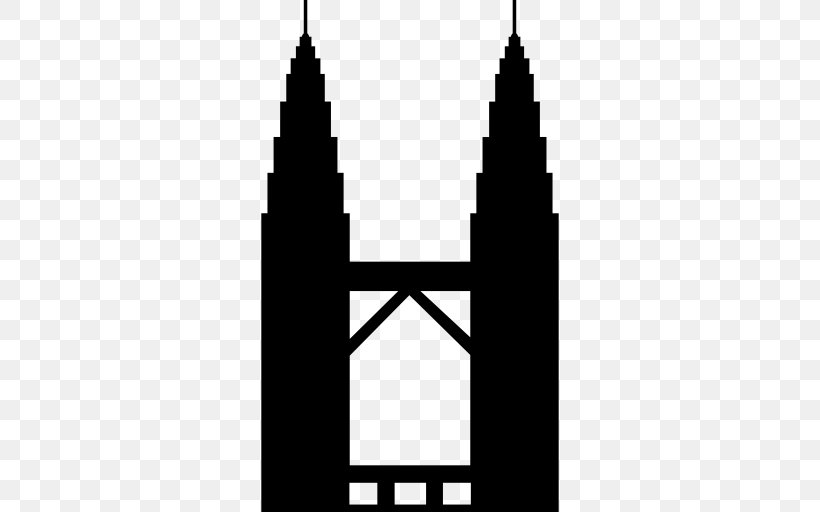 Petronas Towers Eiffel Tower Kuala Lumpur City Centre, PNG, 512x512px, Petronas Towers, Black, Black And White, Chrysler Building, Eiffel Tower Download Free