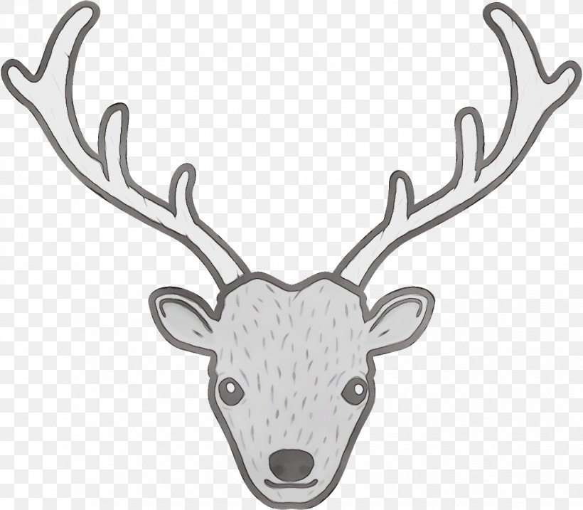 Reindeer, PNG, 1028x900px, Watercolor, Antler, Deer, Drawing, Elk Download Free