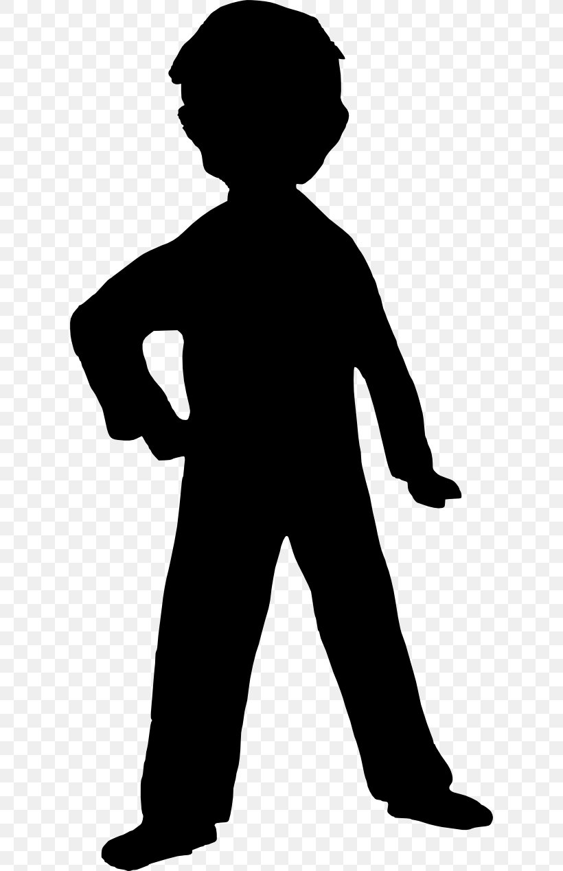 Silhouette Boy Clip Art, PNG, 616x1269px, Silhouette, Black, Black And White, Boy, Child Download Free