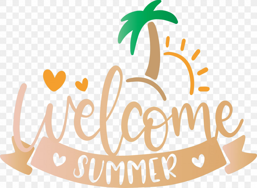 Welcome Summer, PNG, 3000x2197px, Welcome Summer, Drawing, Logo, Painting, Silhouette Download Free