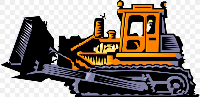 Bulldozer Construction Illustration Heavy Machinery Tractor, PNG, 1439x700px, Bulldozer, Brand, Business, Cartoon, Construction Download Free
