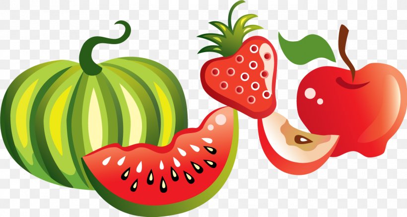 Fruit Watermelon Euclidean Vector Vegetable, PNG, 1373x732px, Fruit, Apple, Banana, Cartoon, Diet Food Download Free