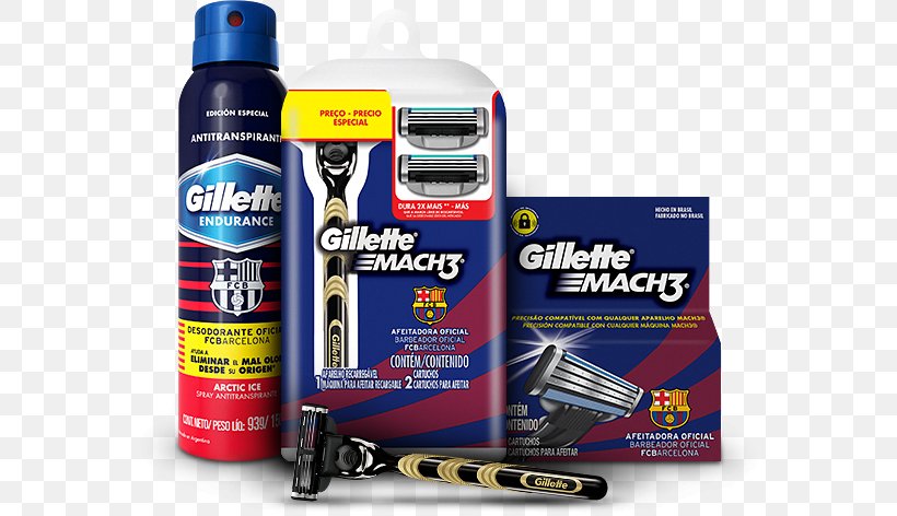 Gillette Mach3 Shaving Safety Razor FC Barcelona C, PNG, 582x472px, Gillette Mach3, Aerosol Spray, Brand, Computer Hardware, Fc Barcelona C Download Free