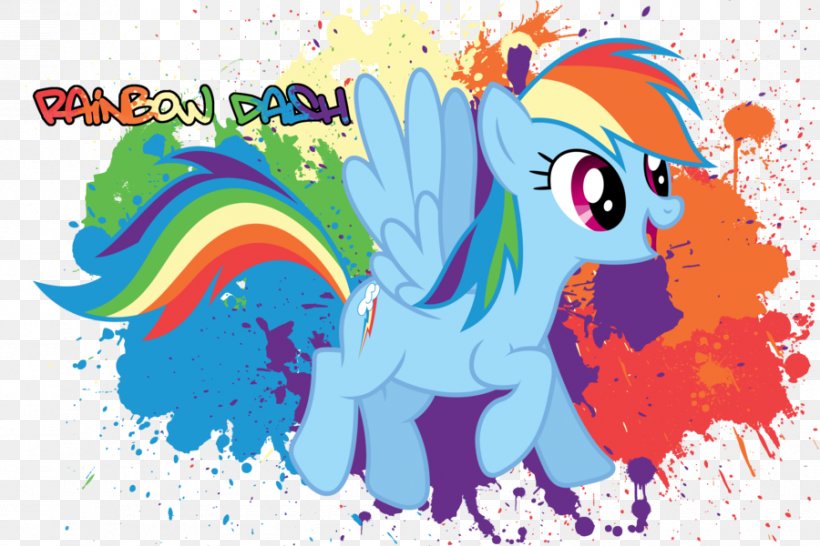 Rainbow Dash Pony Rarity Twilight Sparkle Horse, PNG, 900x600px, Watercolor, Cartoon, Flower, Frame, Heart Download Free