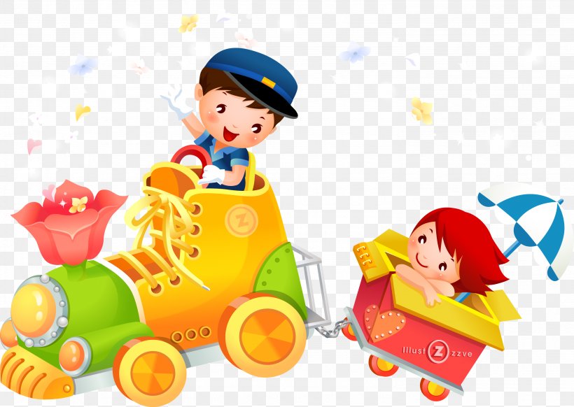 Train Child Toy, PNG, 2964x2107px, Train, Art, Cartoon, Child, Computer Graphics Download Free