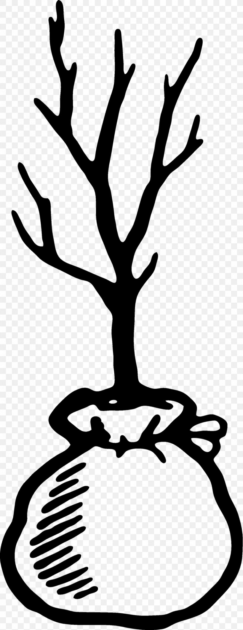 Black And White Clip Art, PNG, 850x2201px, Black And White, Antler, Art, Artwork, Branch Download Free