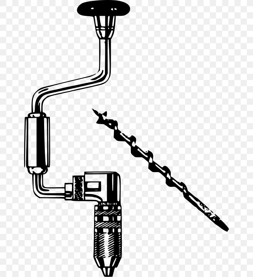 Drill Bit Hand Clip Art, PNG, 664x900px, Drill, Black, Black And White, Boring, Brace Download Free