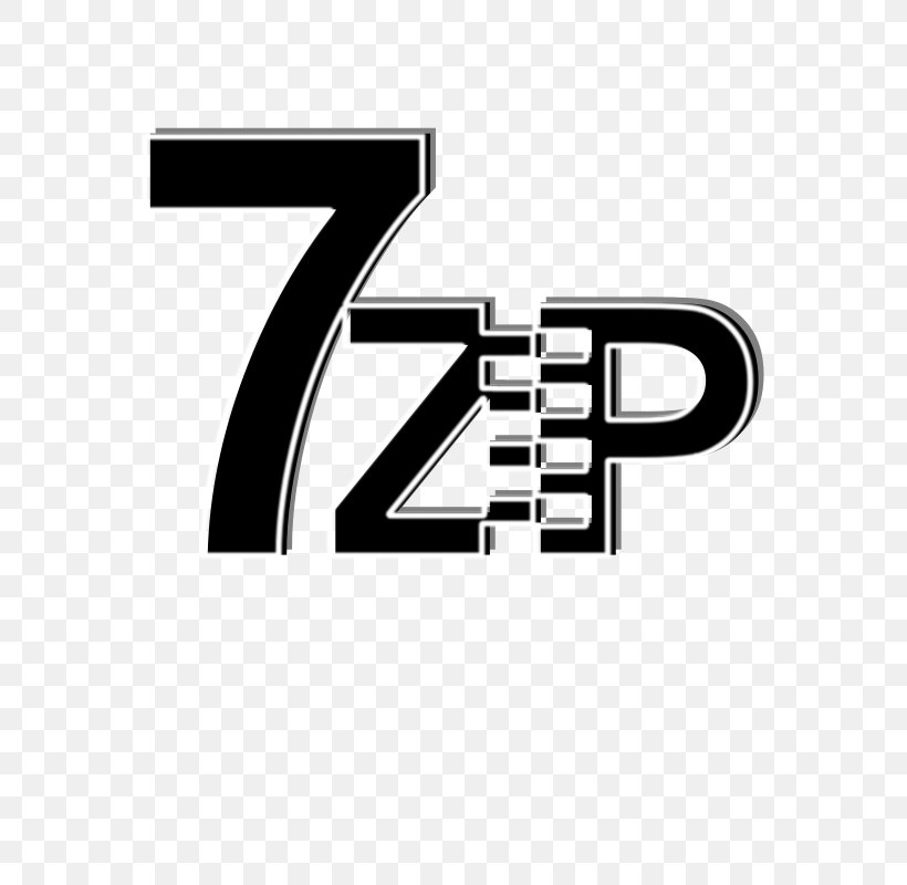 7-Zip Data Compression Computer File 7z, PNG, 566x800px, Zip, Archive File, Black, Black And White, Brand Download Free