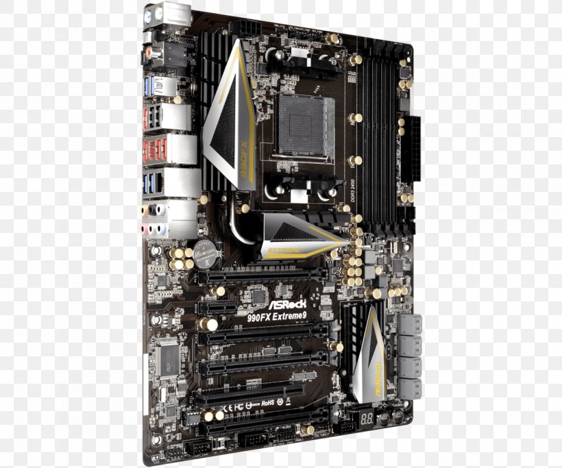 Motherboard Computer Cases & Housings Computer Hardware Socket AM3+ ASRock 990FX Extreme9, PNG, 1200x1000px, Motherboard, Advanced Micro Devices, Amd 900 Chipset Series, Amd Crossfirex, Asrock Download Free