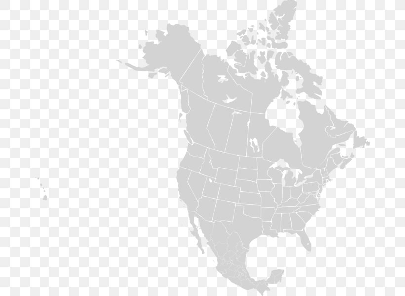 United States Canada Blank Map, PNG, 678x599px, United States, Administrative Division, Americas, Black And White, Blank Map Download Free